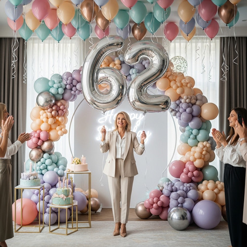 32 Inch Big Sliver Large Number 62 Mylar Foil Balloon For Helium & Air Filled Premium Self Seal Ball.jpg