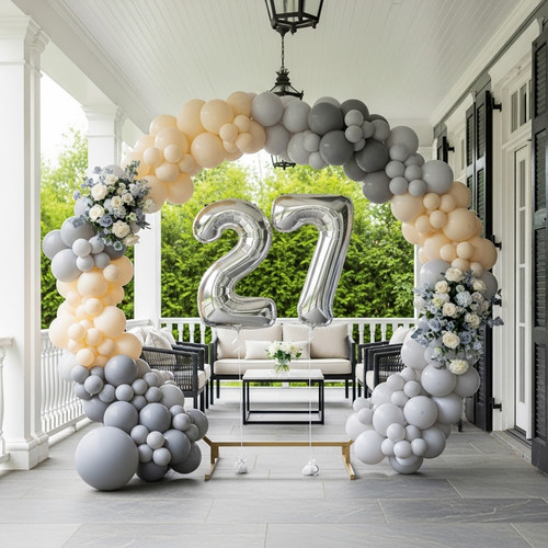 32 Inch Big Sliver Large Number 27 Mylar Foil Balloon For Helium & Air Filled Premium Self Seal Ball.jpg
