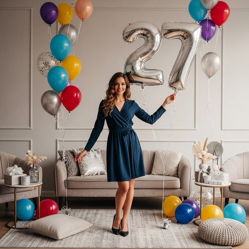 32 Inch Big Sliver Large Number 27 Mylar Foil Balloon For Helium & Air Filled Premium Self Seal Ball.jpg