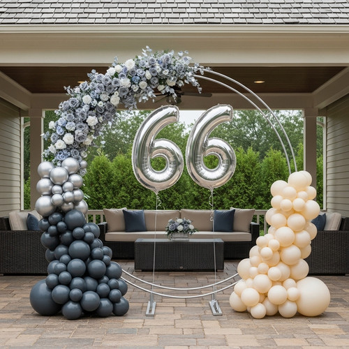32 Inch Big Sliver Large Number 66 Mylar Foil Balloon For Helium & Air Filled Premium Self Seal Ball.jpg