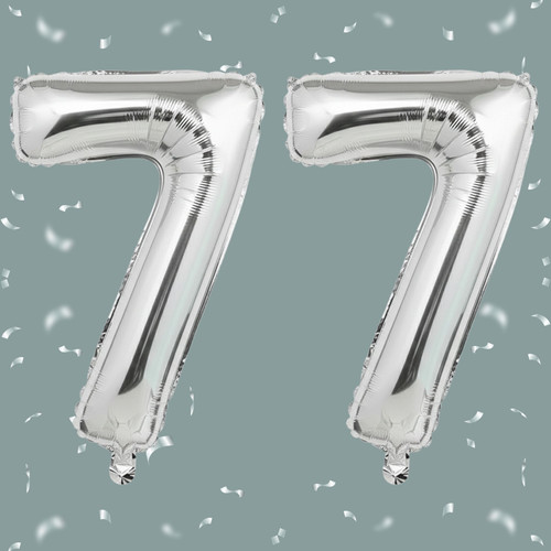 32 Inch Big Sliver Large Number 77 Mylar Foil Balloon For Helium & Air Filled Premium Self Seal Ball.jpg