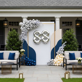 32 Inch Big Sliver Large Number 88 Mylar Foil Balloon For Helium &amp; Air Filled Premium Self Seal Ball