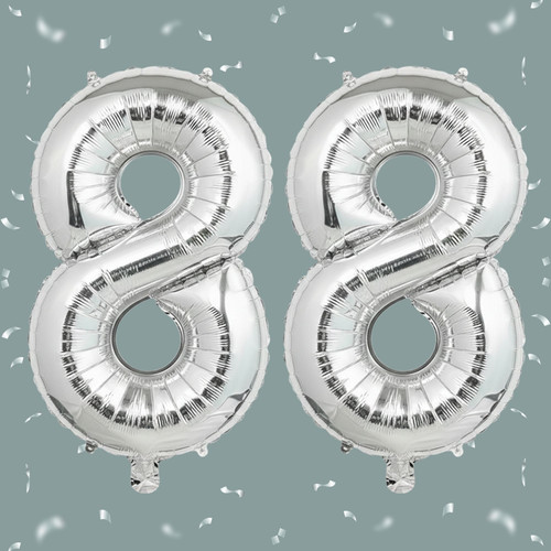 32 Inch Big Sliver Large Number 88 Mylar Foil Balloon For Helium & Air Filled Premium Self Seal Ball.jpg