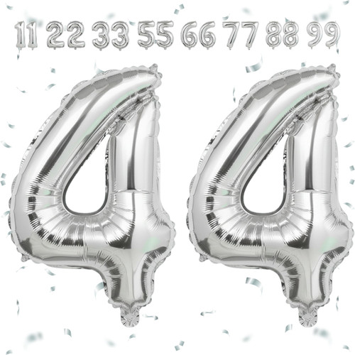 32 Inch Big Sliver Large Number 44 Mylar Foil Balloon For Helium & Air Filled Premium Self Seal Ball.jpg