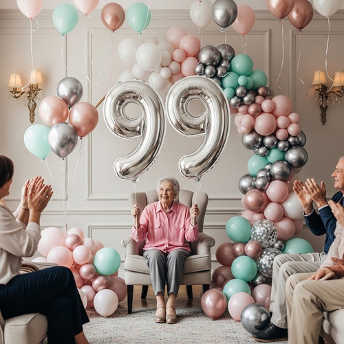 32 Inch Big Sliver Large Number 99 Mylar Foil Balloon For Helium & Air Filled Premium Self Seal Ball.jpg