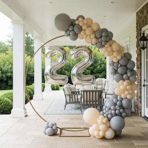 32 Inch Big Sliver Large Number 22 Mylar Foil Balloon For Helium & Air Filled Premium Self Seal Ball.jpg