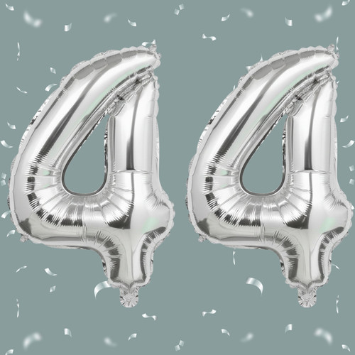 32 Inch Big Sliver Large Number 44 Mylar Foil Balloon For Helium & Air Filled Premium Self Seal Ball.jpg