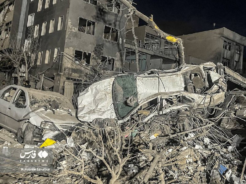 صور | من القصف الأمريكي الإسرائيلي الذي استهدف العاصمة طهران في إيران....