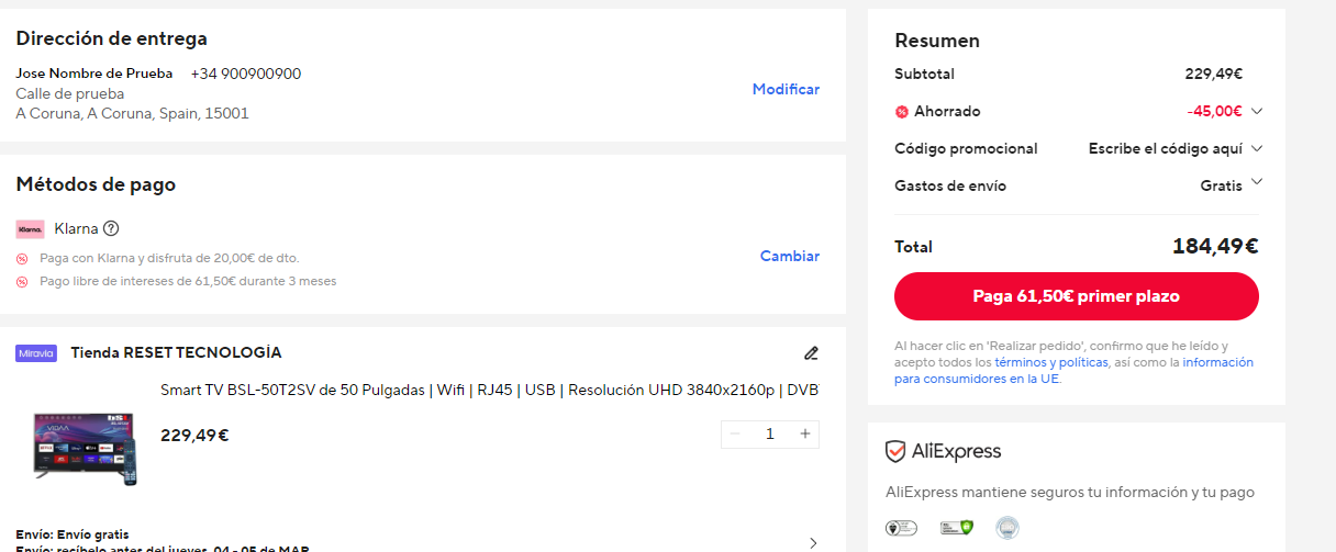 captura de pantalla de ayuda para conseguir la oferta temporal