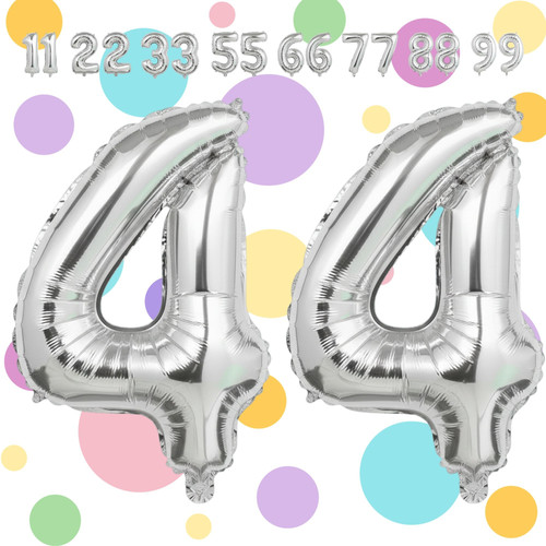 32 Inch Big Silver Large Number 44 Mylar Foil Balloon For Helium & Air Filled Premium Self Seal Ball.jpg
