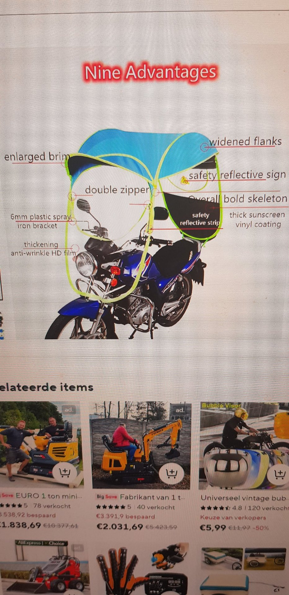 Scootmobiel/scooter/bromfietsoverkapping/dak - Image 4