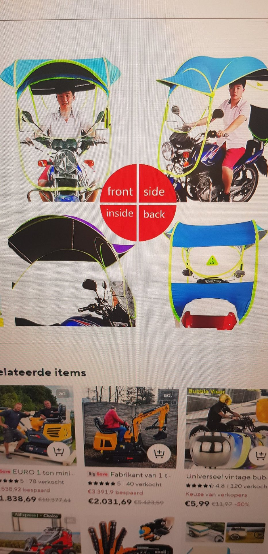 Scootmobiel/scooter/bromfietsoverkapping/dak - Image 2