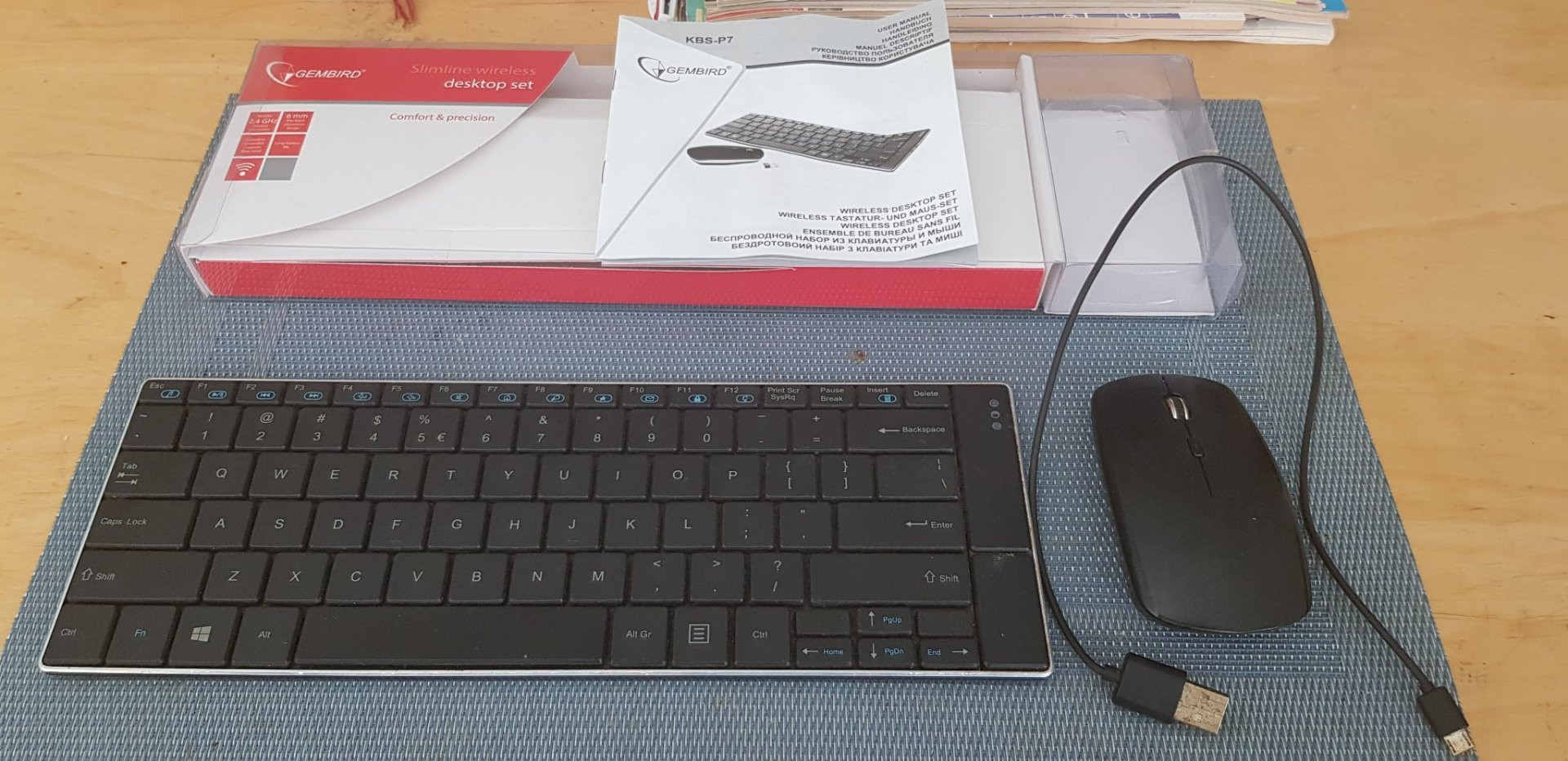 Gembird draadloze toetsenbord en optische muis set