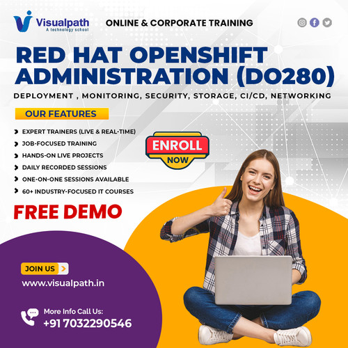 Visualpath delivers OpenShift Course to master containerization and Kubernetes-based platforms effectively. OpenShift Training Online covers deployment strategies, scaling applications, and automation workflows. OpenShift Training In Chennai includes corporate training for practical exposure and real-time use cases. Learn online for India, USA, UK, Canada, Dubai, Australia, and globally. Call +91-7032290546.

Website: https://www.visualpath.in/openshift-online-training.html 
WhatsApp: https://wa.me/c/917032290546
Visit Blog:https://visualpathblogs.com/openshift/