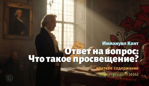 Читать краткий пересказ книги Иммануила Канта «Ответ на вопрос: Что такое просвещение?». Что такое п.jpg