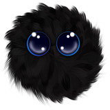 Black (Blue Eyes) Floofi 300px