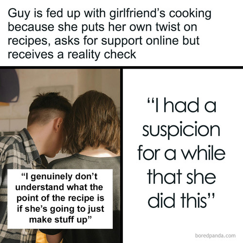 girlfriend modifying recipes angry boyfriend.jpg