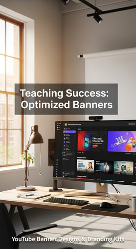 A bright studio with a large window a monitor showing an educational channel kit overlay text Teachi.jpg