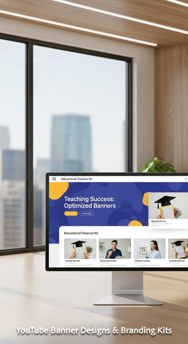 A bright studio with a large window a monitor showing an educational channel kit overlay text Teachi.jpg