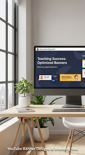 A bright studio with a large window a monitor showing an educational channel kit overlay text Teachi.jpg