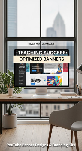 A bright studio with a large window a monitor showing an educational channel kit overlay text Teachi.jpg