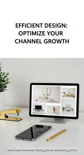 A clean desk with a gold stapler and a phone showing a cohesive thumbnail set overlay text Efficient.jpg