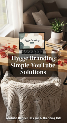A cozy workspace with a blanket and a screen displaying a generic cozy banner overlay text Hygge Bra.jpg