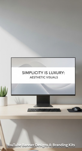 A minimalist apartment desk a screen showing a clean generic aesthetic banner overlay text Simplicit.jpg
