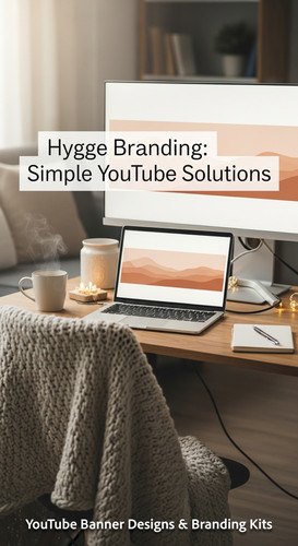 A cozy workspace with a blanket and a screen displaying a generic cozy banner overlay text Hygge Bra.jpg