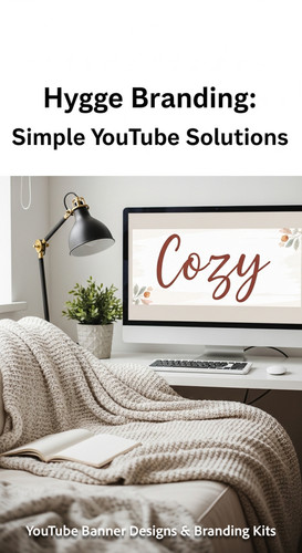 A cozy workspace with a blanket and a screen displaying a generic cozy banner overlay text Hygge Bra.jpg