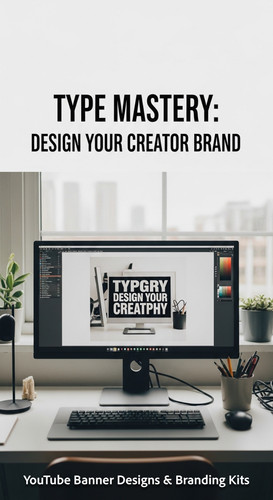 A graphic design studio a monitor displaying a typography channel art overlay text Type Mastery Desi.jpg