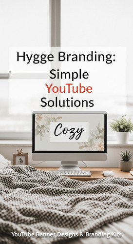 A cozy workspace with a blanket and a screen displaying a generic cozy banner overlay text Hygge Bra.jpg