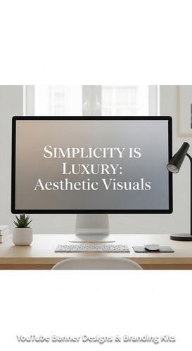 A minimalist apartment desk a screen showing a clean generic aesthetic banner overlay text Simplicit.jpg