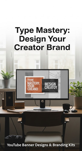 A graphic design studio a monitor displaying a typography channel art overlay text Type Mastery Desi.jpg