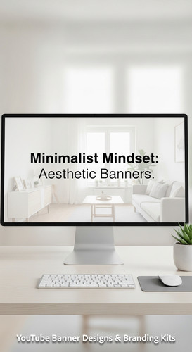 A minimalist apartment desk a screen showing a clean lifestyle placeholder overlay text Minimalist M.jpg