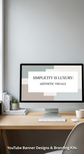 A minimalist apartment desk a screen showing a clean generic aesthetic banner overlay text Simplicit.jpg