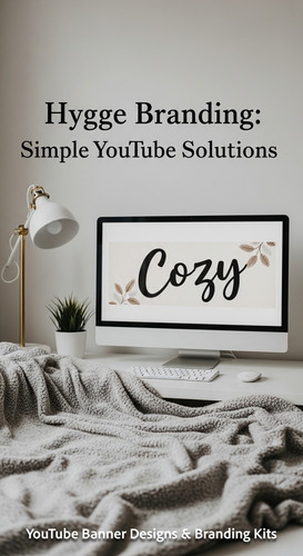 A cozy workspace with a blanket and a screen displaying a generic cozy banner overlay text Hygge Bra.jpg