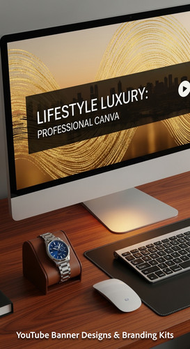 A desk with a luxury watch and a screen displaying a lifestyle channel banner overlay text Lifestyle.jpg