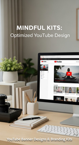 A serene workspace with a fountain and a monitor displaying a mindfulness channel kit overlay text M.jpg