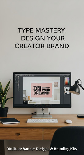A graphic design studio a monitor displaying a typography channel art overlay text Type Mastery Desi.jpg