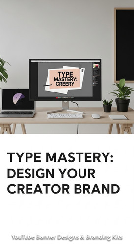 A graphic design studio a monitor displaying a typography channel art overlay text Type Mastery Desi.jpg