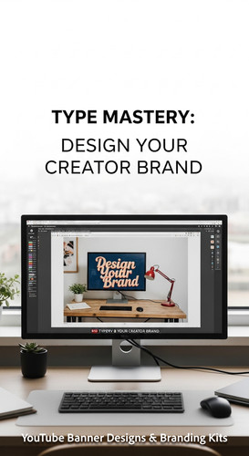 A graphic design studio a monitor displaying a typography channel art overlay text Type Mastery Desi.jpg