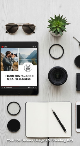 Flat lay with a camera lens and a tablet displaying a photography tutorial thumbnail overlay text Ph.jpg