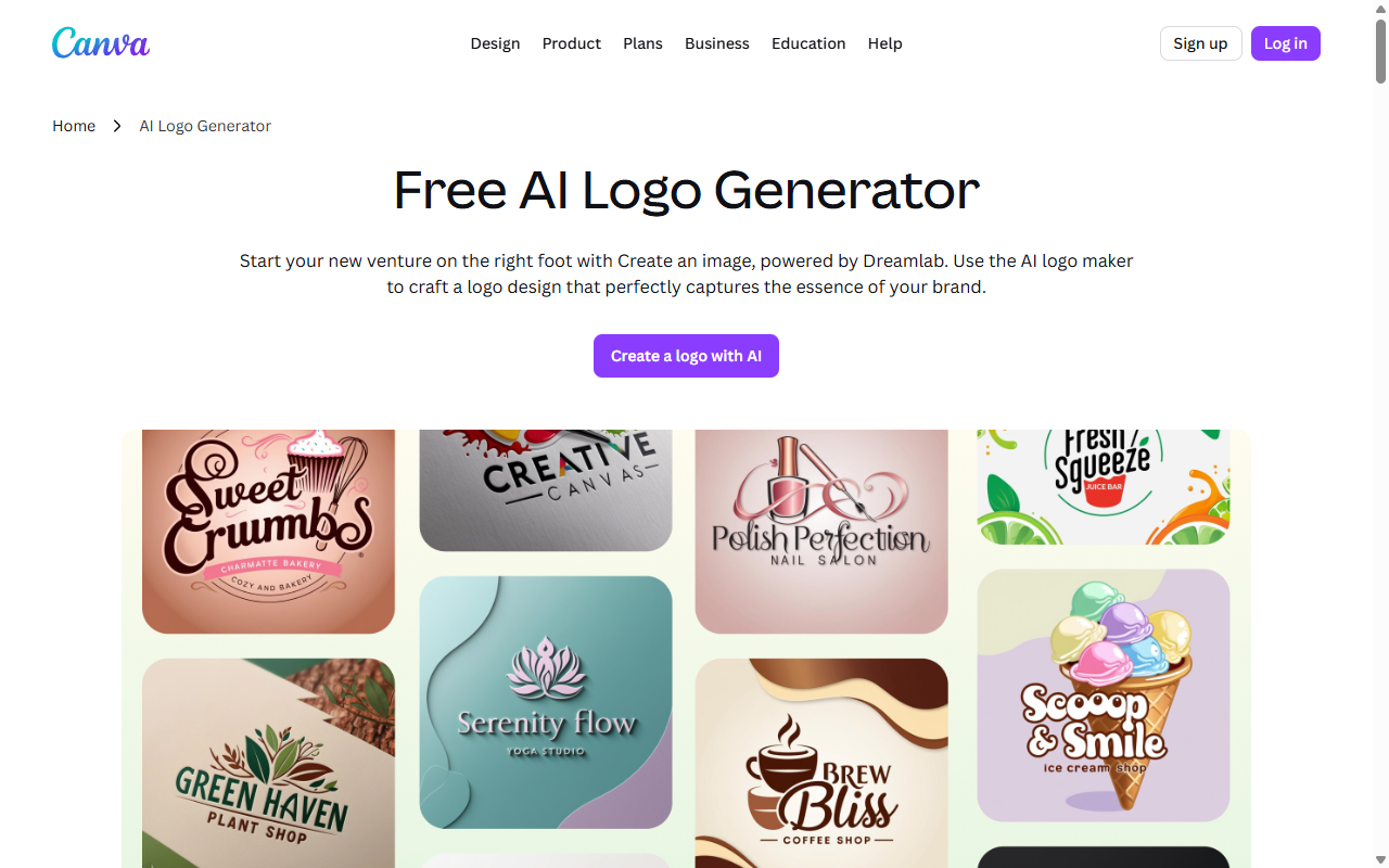 Canva AI 로고 제너레이터