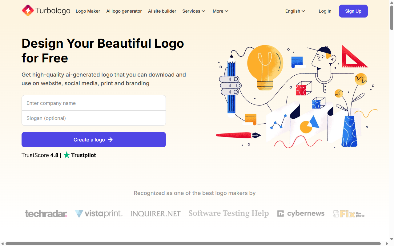 Turbologo AI 로고 디자인