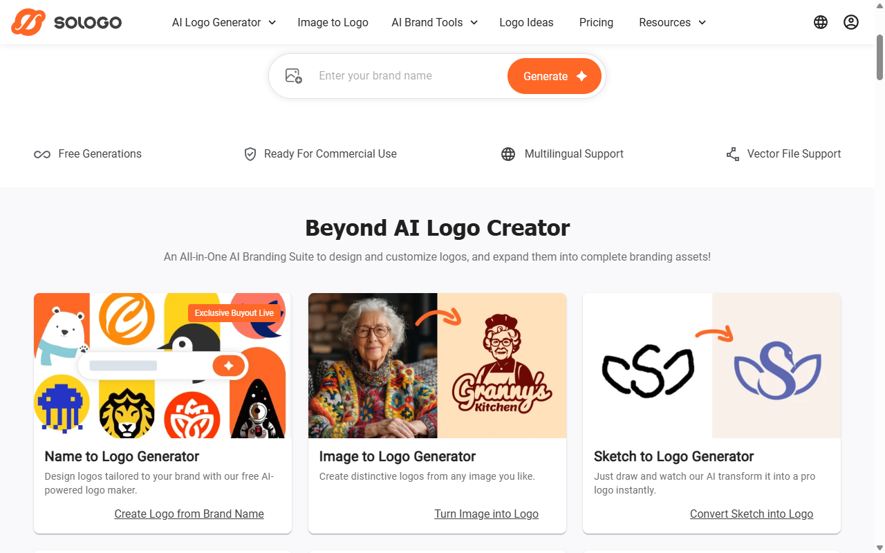 SoloGo AI 로고 생성 결과