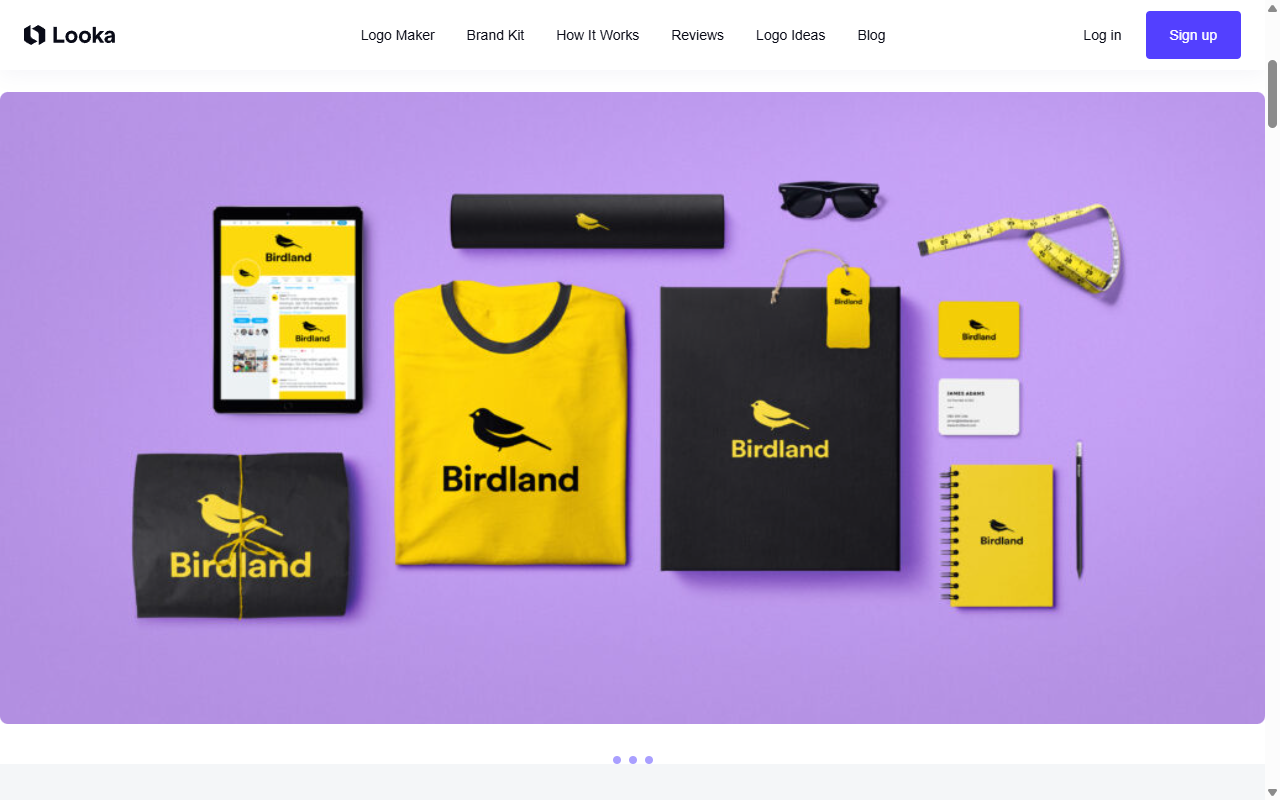 Looka 브랜드 키트 예시