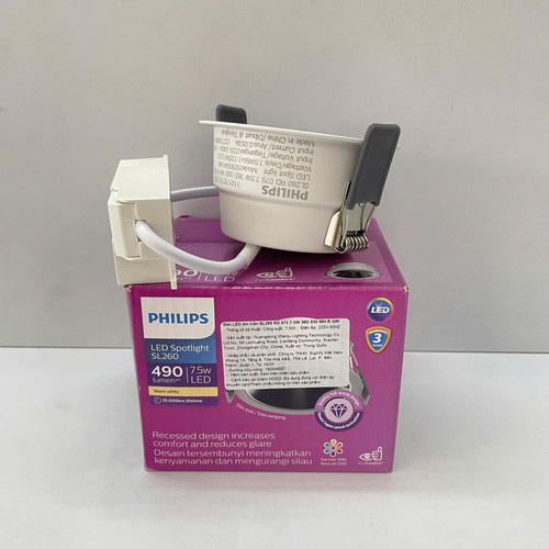 den downlight am tran chieu diem choa sau led philips sl260 rd 075 7.5w 930 36d wh r gm 3000k 490lm .jpg