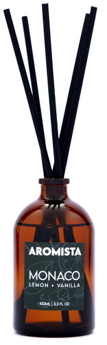 aromista lemon vanilla monaco reed diffuser sticks room air freshener perfume scent bottle.jpg