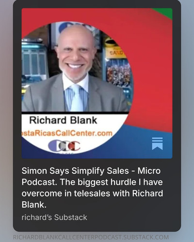 Simon Says Simplify Sales Micro Podcast. The biggest hurdle I have overcome in telesales with Richar.jpg